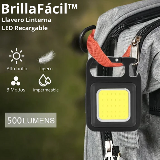 BrillaFácil - Llavero Linterna LED Recargable