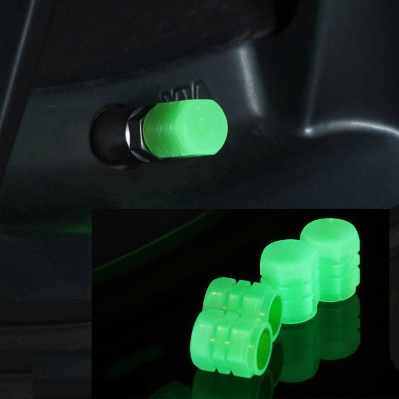 GlowRide™ - Couvercle de valve automobile néon - Achetez-en 2, obtenez-en 8 !