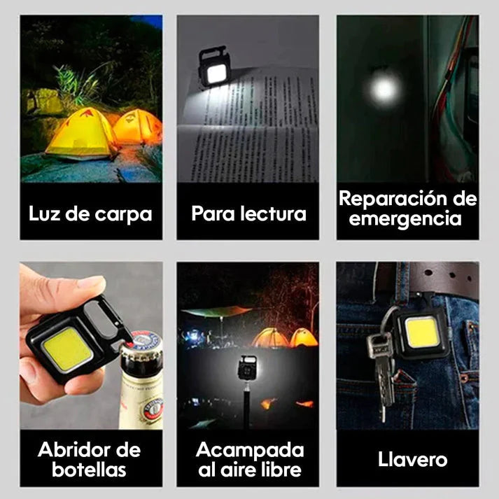 BrillaFácil - Porte-clés lampe de poche LED rechargeable