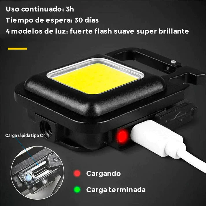 BrillaFácil - Llavero Linterna LED Recargable